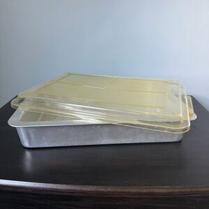 Vintage Rema Aluminum Lasagna Baking Pan with Clear Lid
